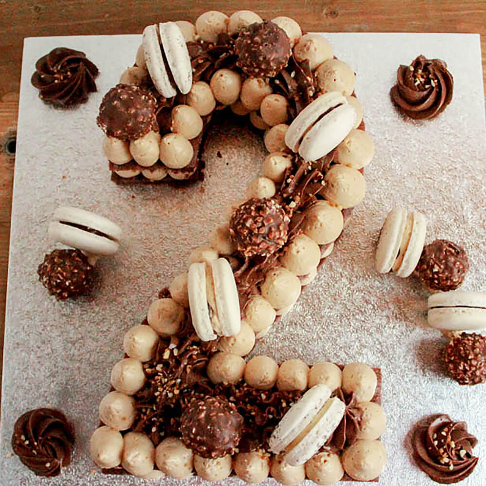 Number cake vanilla and chocolate - Atelier Eleni